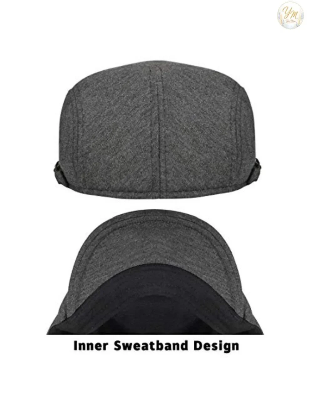 Men's Cotton Newsboy Cap Gatsby Flat Cap Adjustable Vintage Cabbie Driving Hat